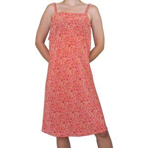 Vintage 90s DBY Coral Floral Mini Dress